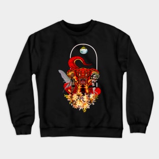 Awesome snake with fairys Crewneck Sweatshirt